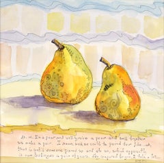 "Talking Pears" - Watercolor Still Life
