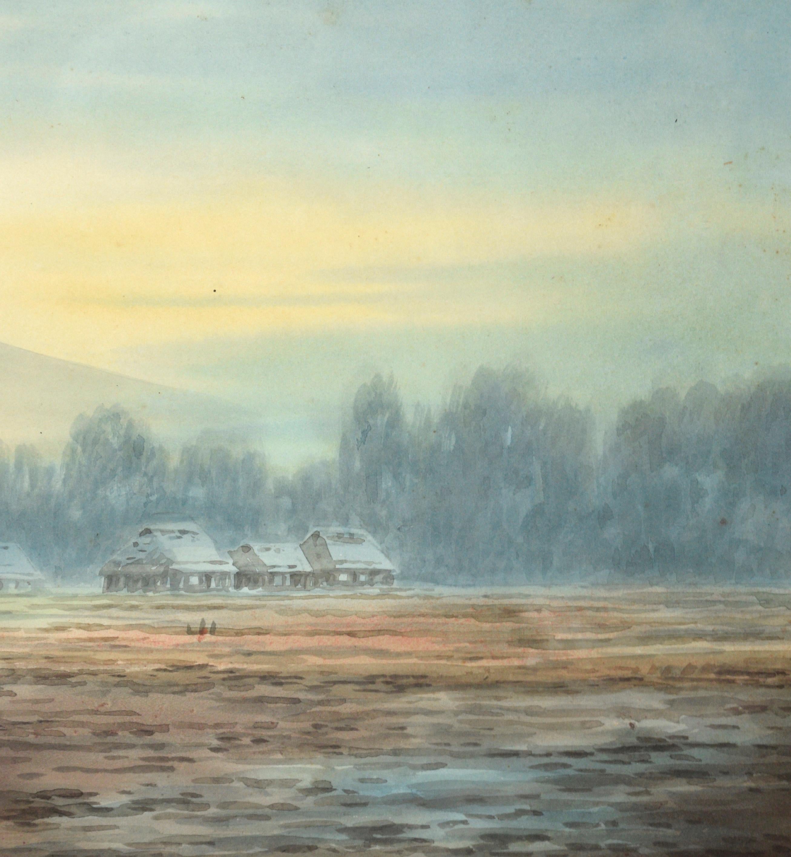 aquarelle mont fuji