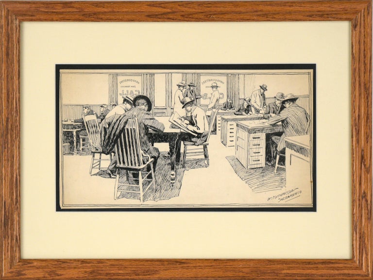 Adolph Methfessel Interior Art - The Illustrator's Workroom at The San Francisco Call