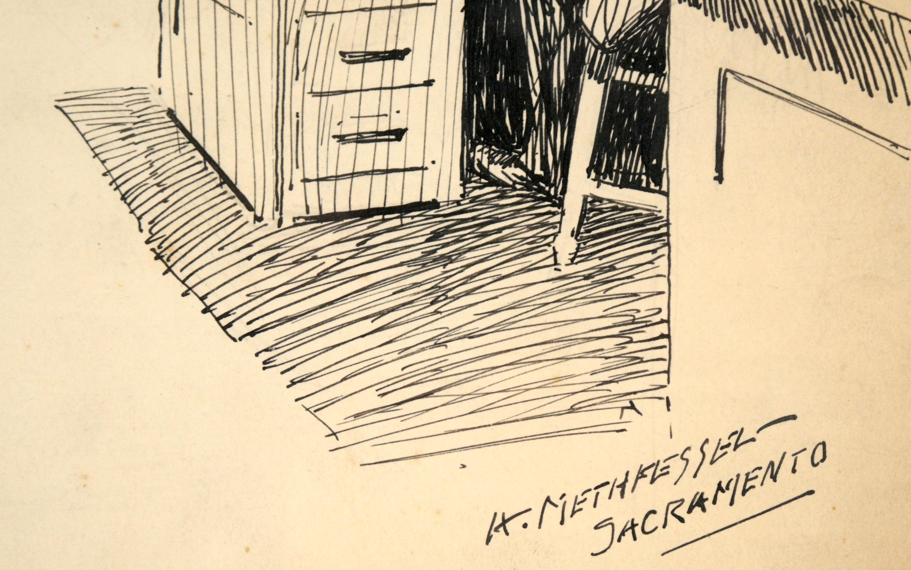 The Illustrator's Workroom at The San Francisco Call (L'atelier d'illustrateur au San Francisco Call), fin du 19e siècle Illustration en vente 2