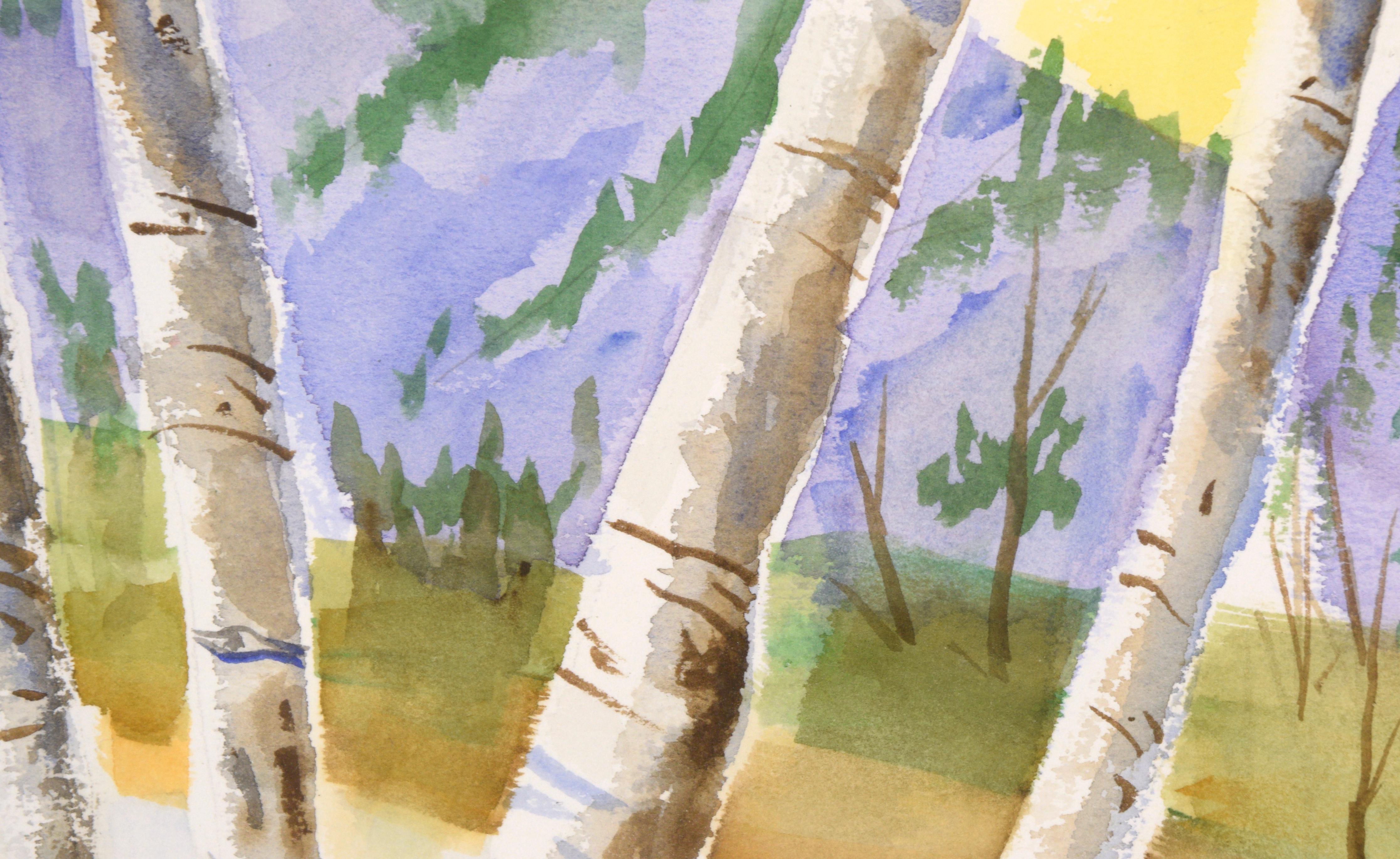 bouleau aquarelle