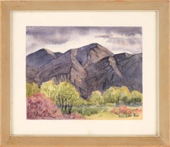 Vintage "Out West" Rocky Mountain Landscape