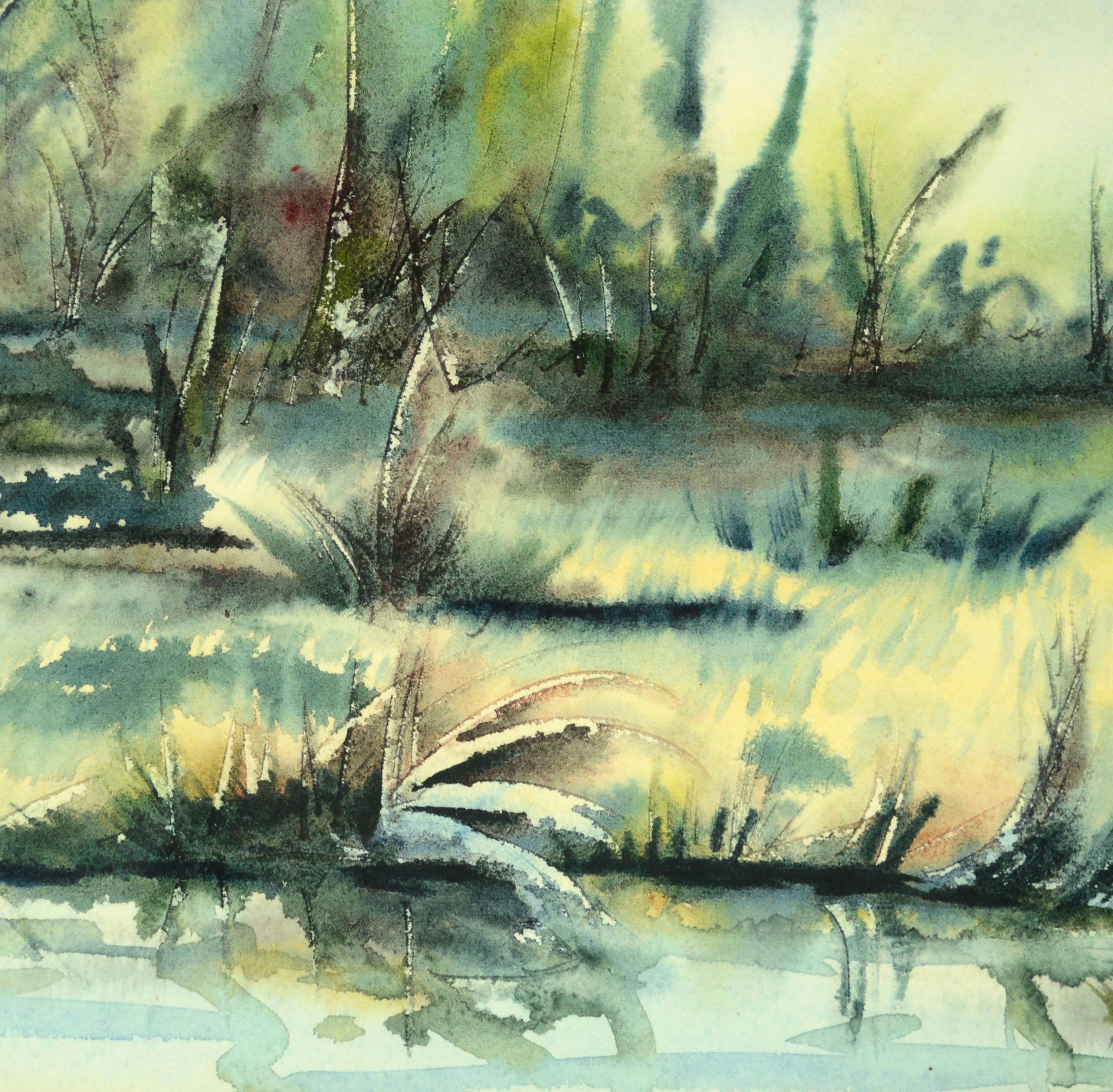 swamp watercolor