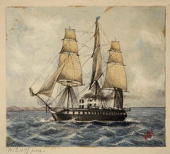 19th Century Maritime Seascape, USS Steam Frigate Niagara