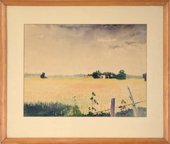 Farmhouse Across the Field - Great Palins Landscape