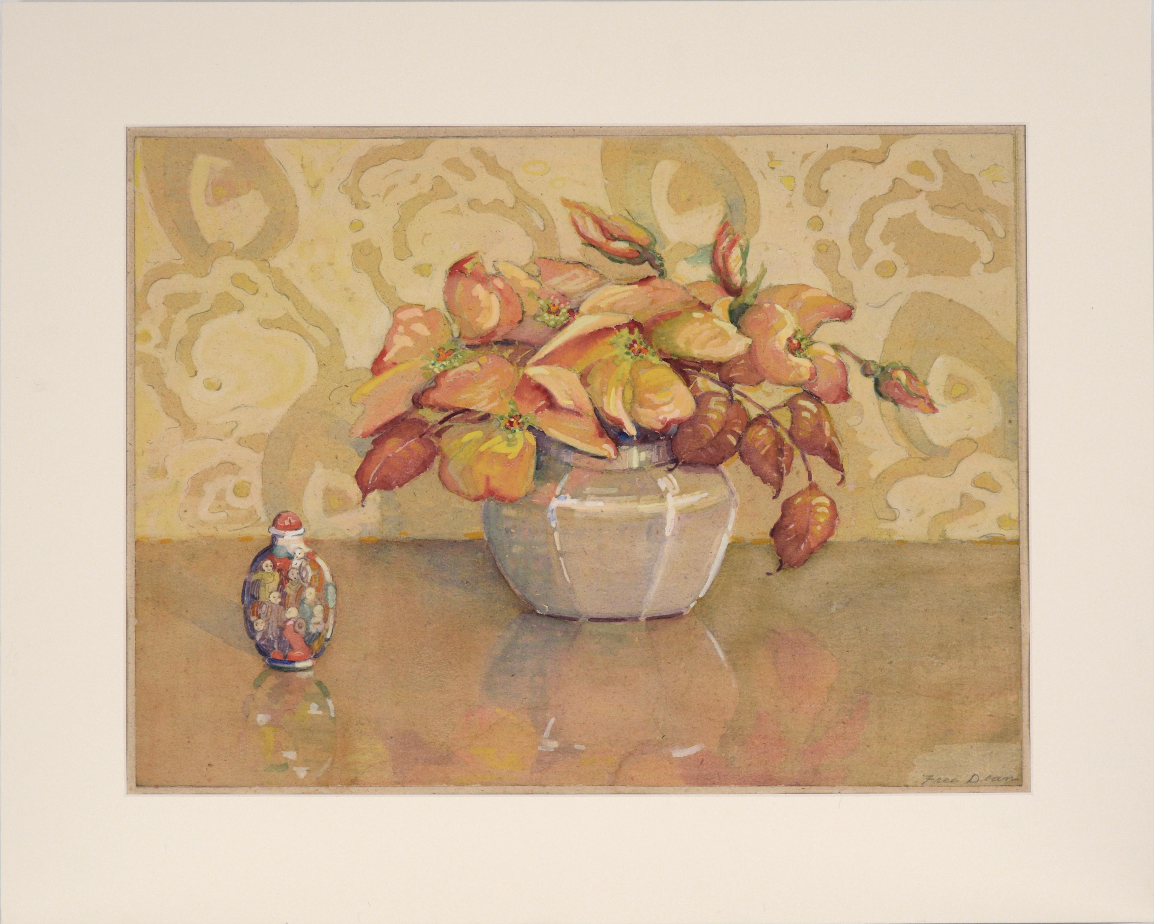 Free Dean Still-Life - Red and Yellow Flower Arrangement - Still Life