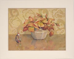 Antique Red and Yellow Flower Arrangement - Still Life