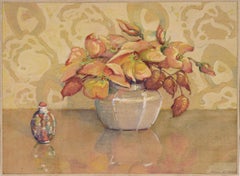 Arrangement de fleurs rouges et jaunes - Nature morte