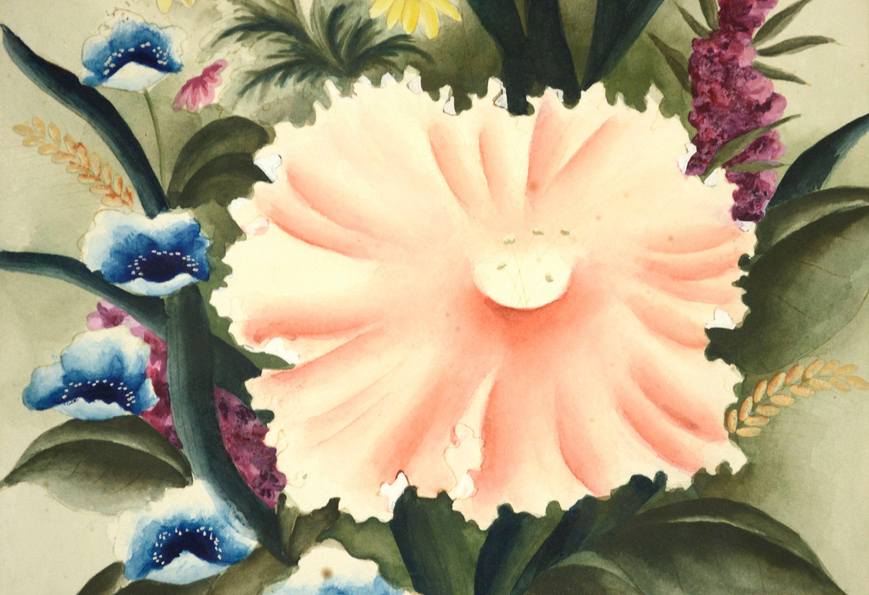 Bouquet de fleurs sauvages - Nature morte - Impressionnisme Art par Jane Boyd