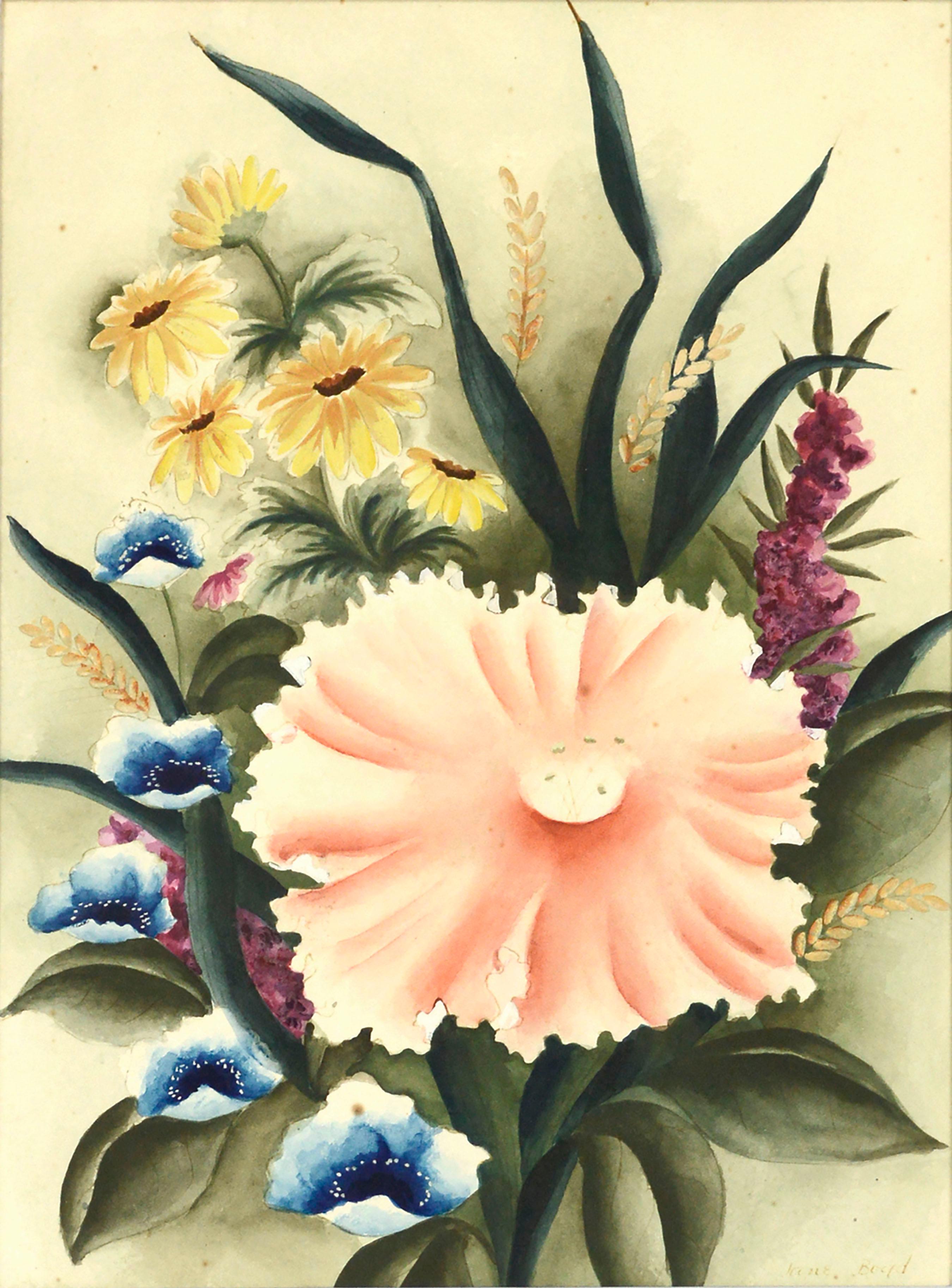 Bouquet de fleurs sauvages - Nature morte - Art de Jane Boyd