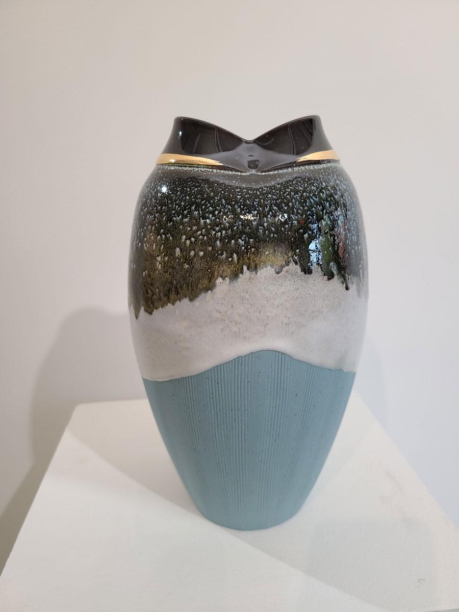 "Prince Albert, " Abstract Ceramic Vase - Mixed Media Art by Jon Puzzuoli