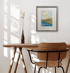 "Peaceful Tides, " Abstract Landscape Watercolor Painting