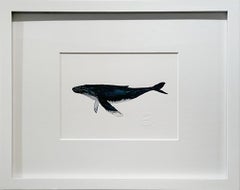 "Whimsical Whale, " Watercolor Illustration Painting