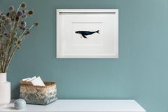 "Whimsical Whale, " Watercolor Illustration Painting