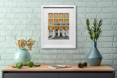 "French Riviera, " Watercolor Illustration Painting