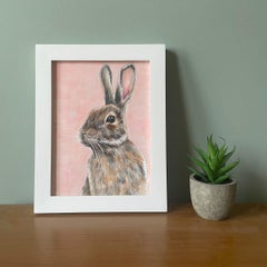 "The Sage" Illustration de lapin dessinée à la main et encadrée