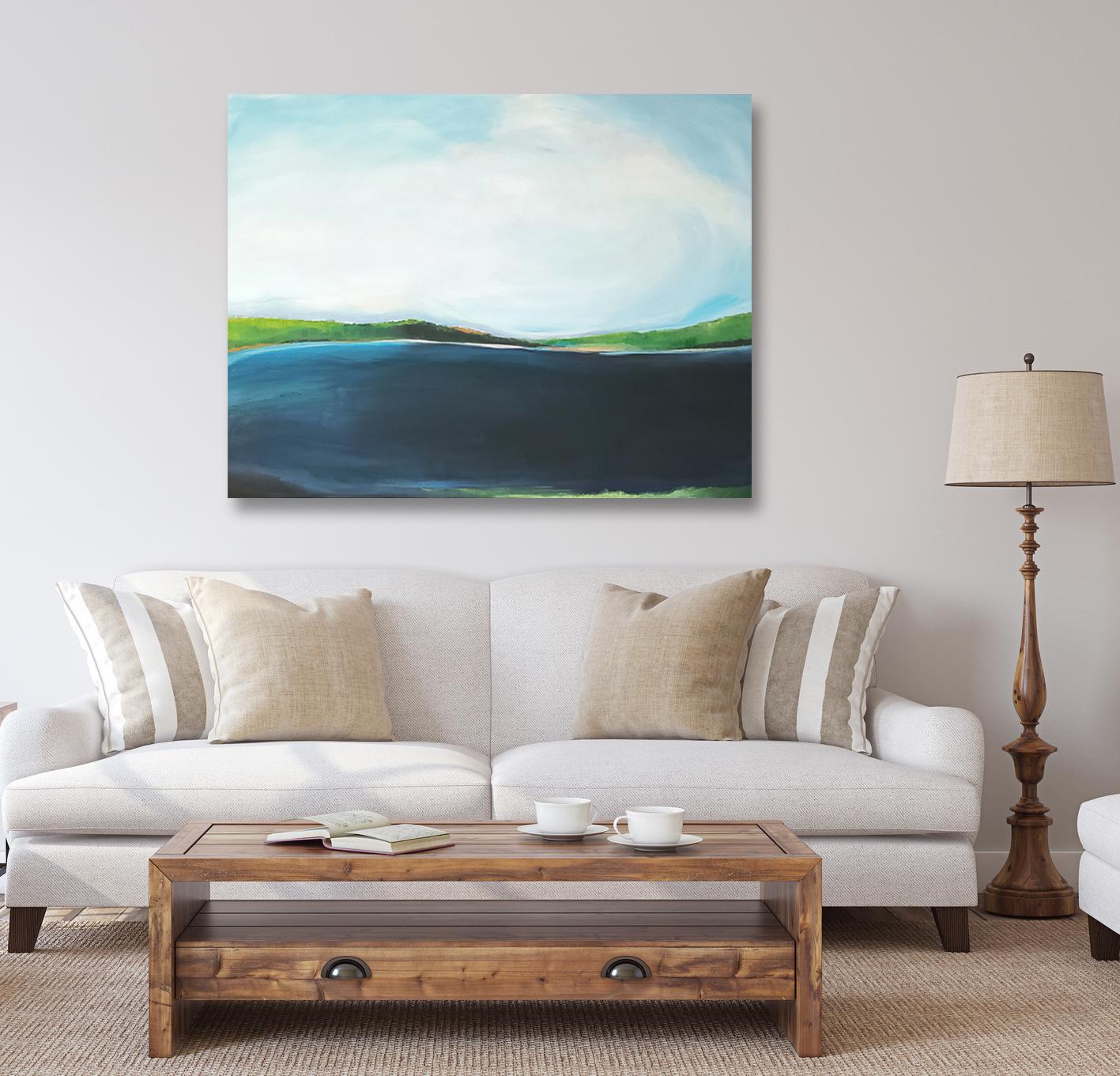 lake view painting