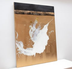 Gilded I - Oil/Fabric on canvas influenced the Mayan ruins, gold