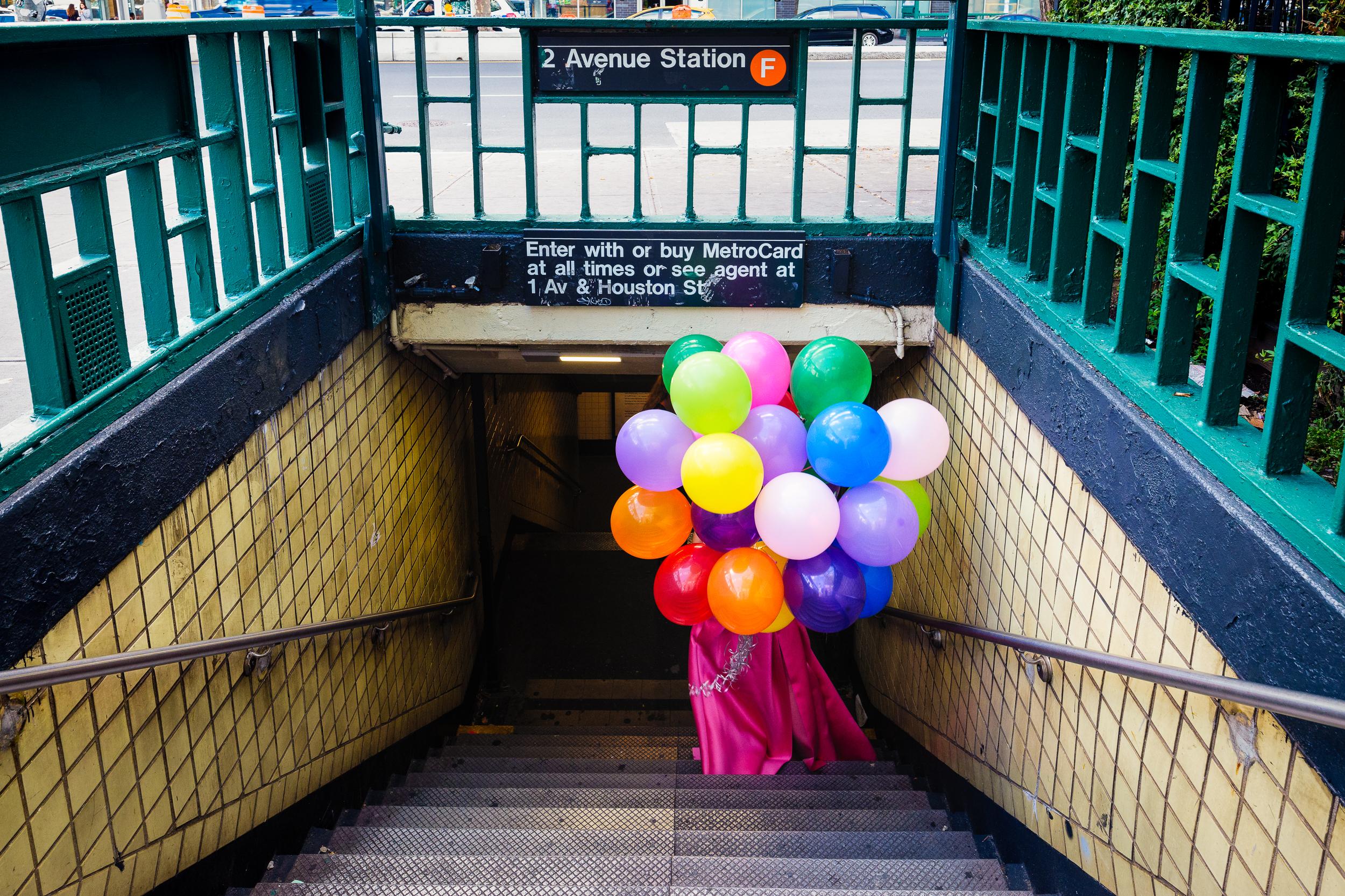 Peter Mendelson Color Photograph - "Subway Surprise, " Contemporary Photograph, 40" x 60"
