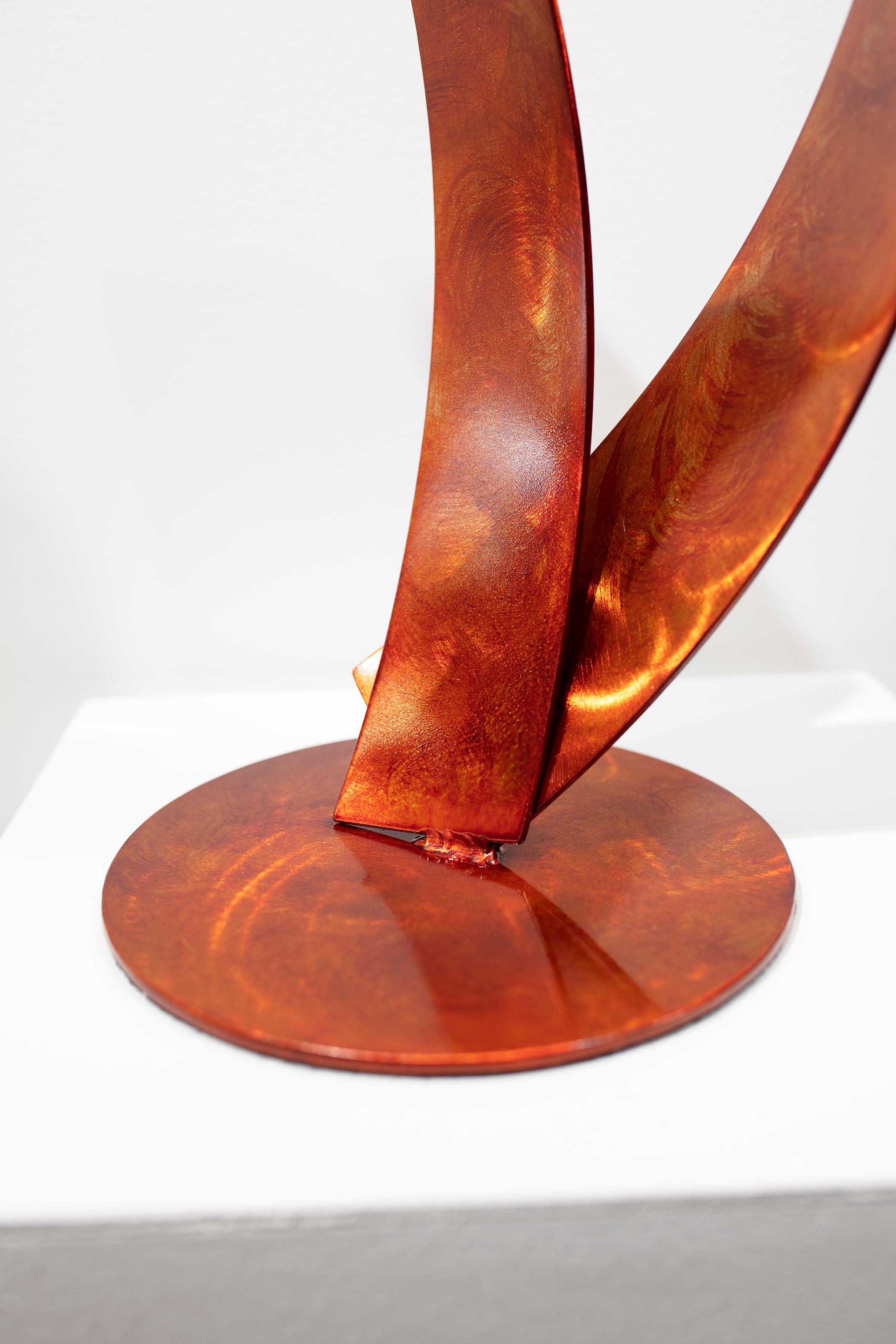 'Orange Wave', Stainless Steel Sculpture 2