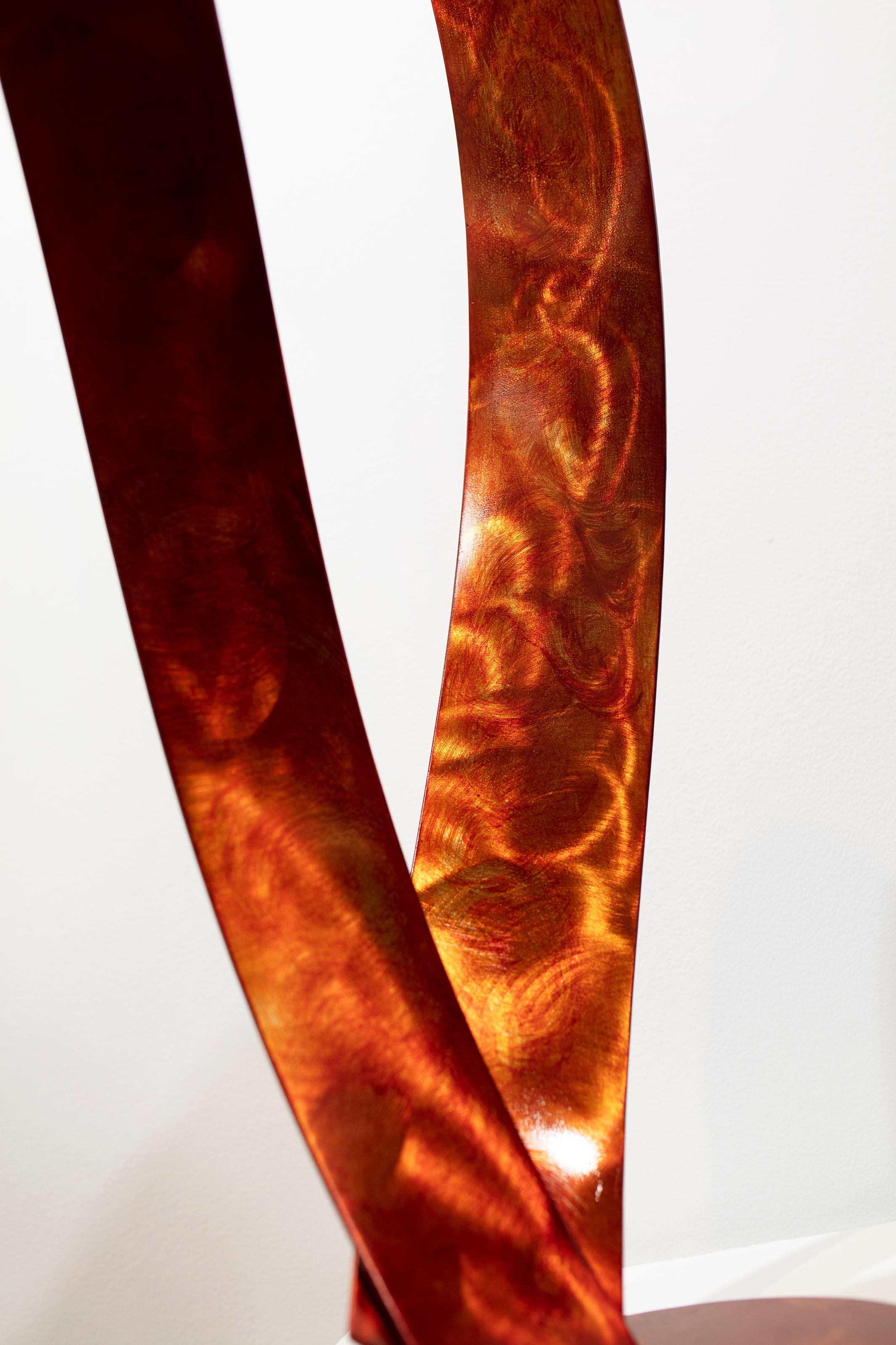 'Orange Wave', Stainless Steel Sculpture 3