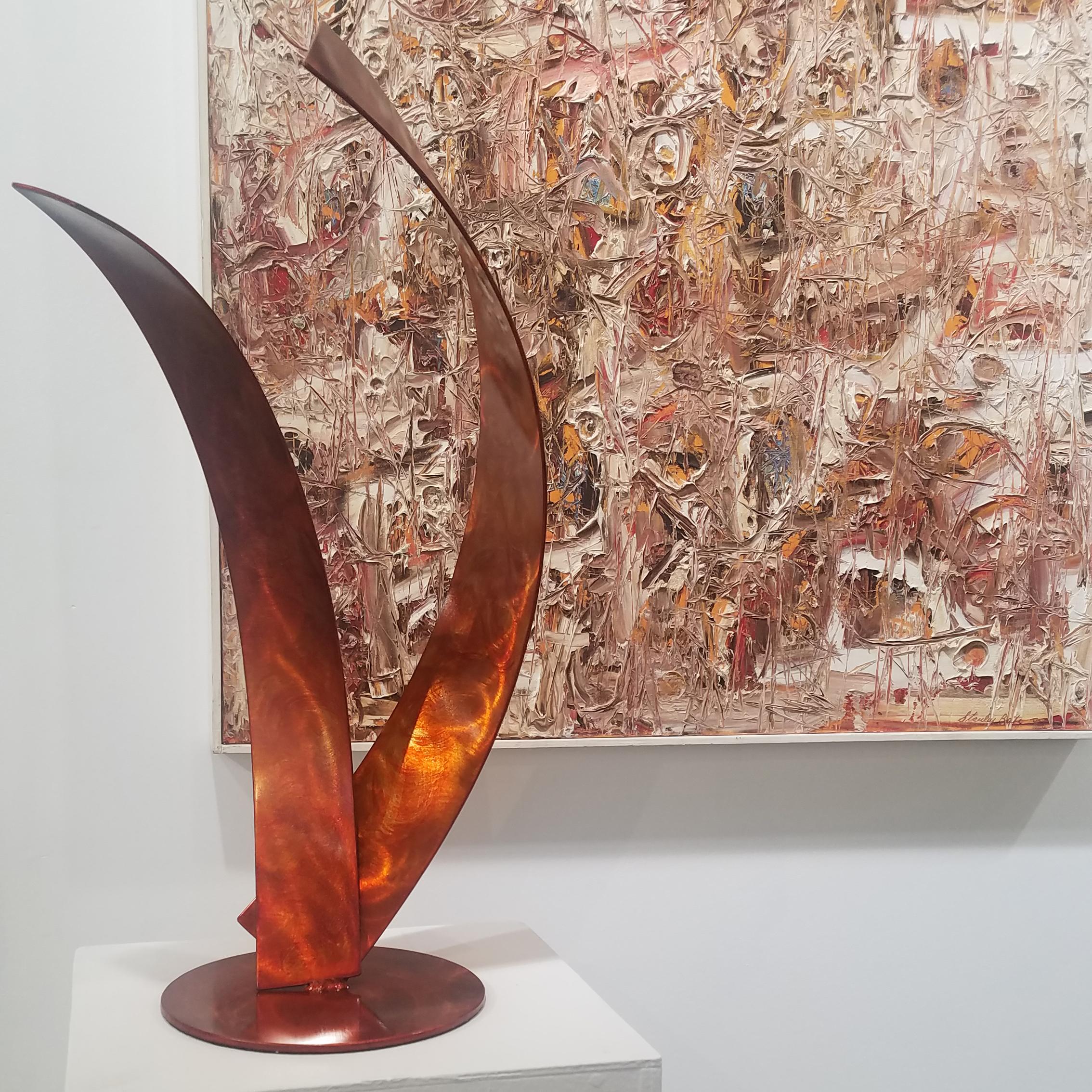 'Orange Wave', Stainless Steel Sculpture 4