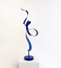 'Ribbon Dance in Blue', Steel Sculpture