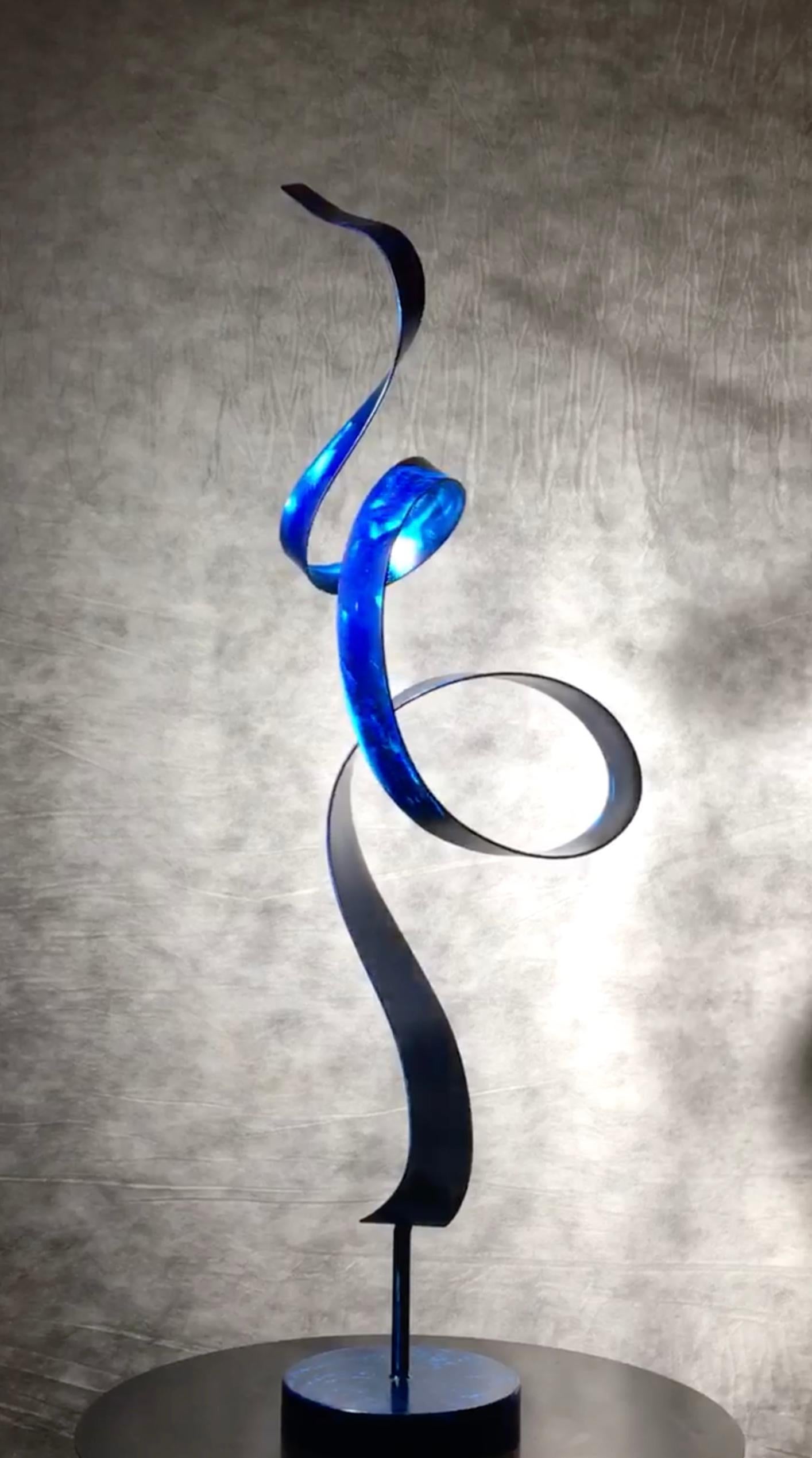 'Ribbon Dance in Blue', Steel Sculpture 3