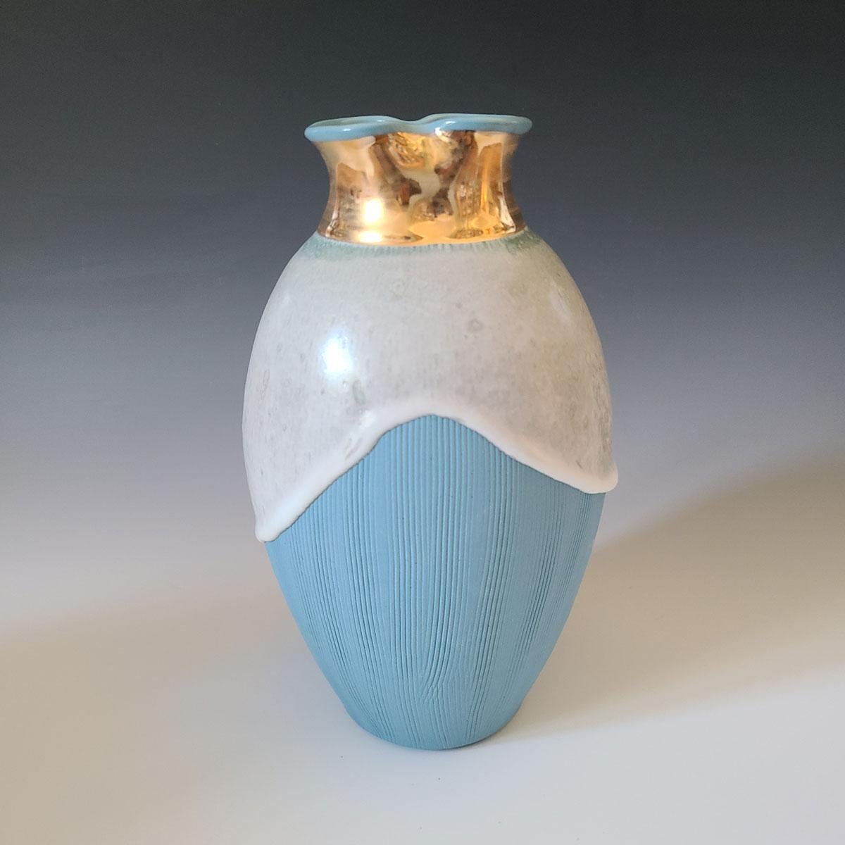 Jon Puzzuoli Abstract Sculpture - "Queen Elsa, " Abstract Ceramic Vase