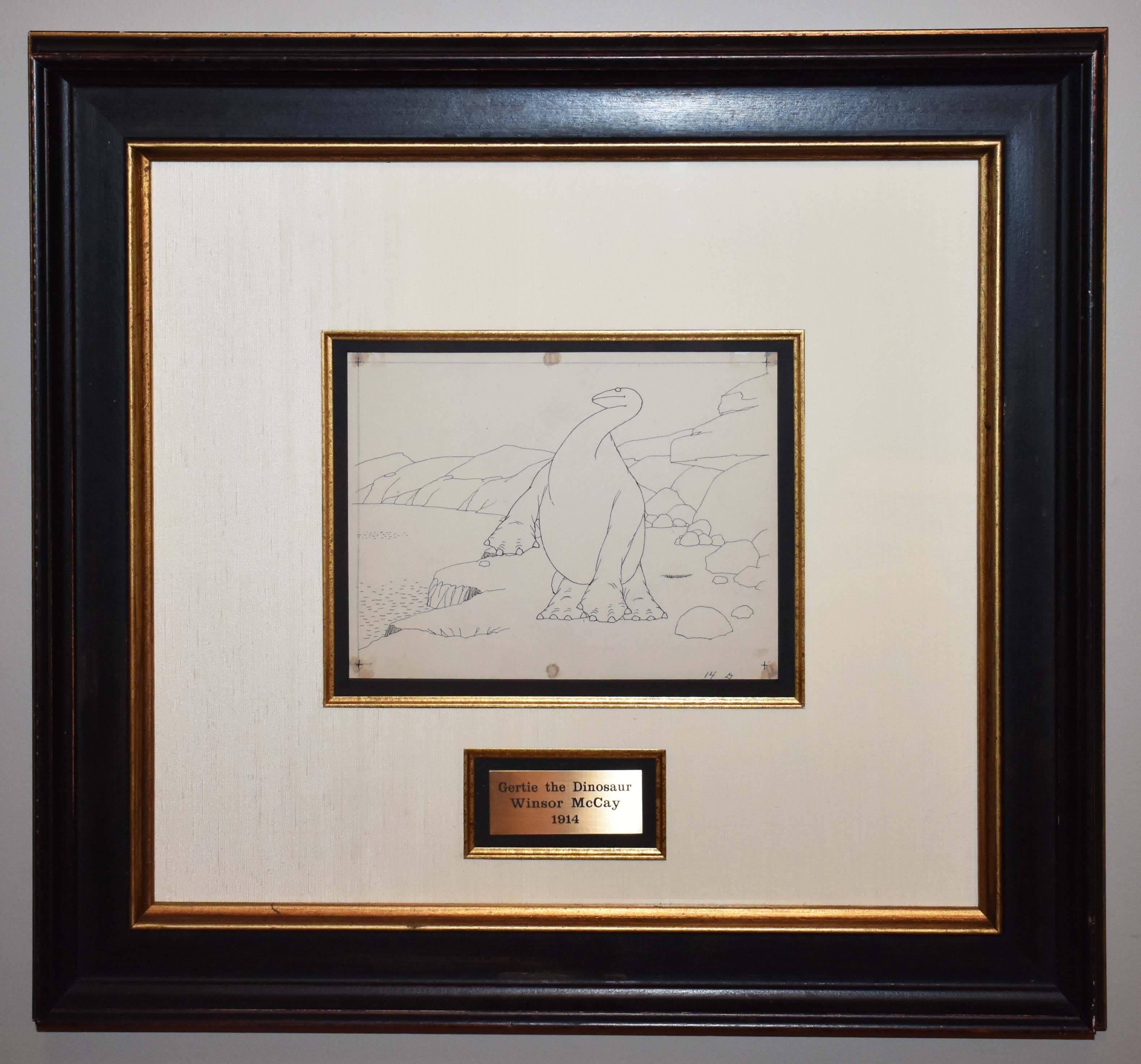 Winsor McCay Animal Art - Gertie the Dinosaur Set of 2 Production Drawings 