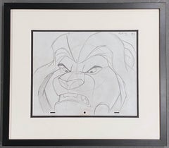 Walt Disney Production Drawing from The Lion King featuring Mufasa