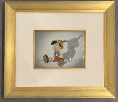 Walt Disney Production Cel Pinocchio on a Courvoisier Background from Pinocchio