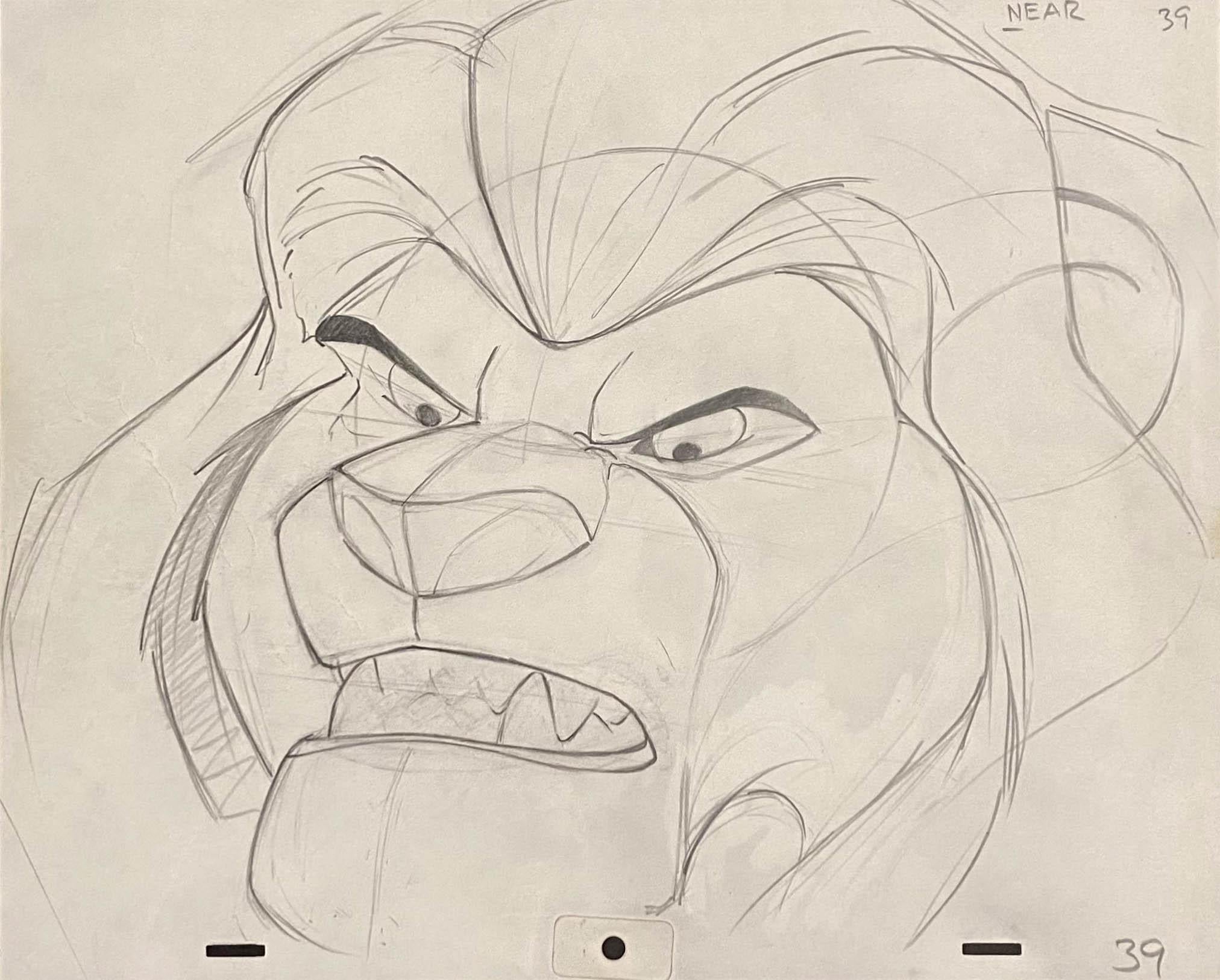 Walt Disney - Walt Disney Production Drawing from The Lion King featuring  Mufasa at 1stDibs
