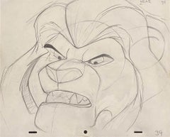 Dessin de la production Walt Disney du Roi Lion représentant Mufasa
