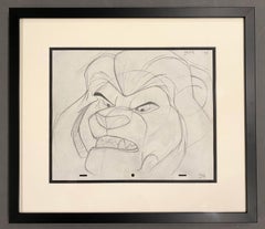 Walt Disney Production Drawing from The Lion King featuring Mufasa