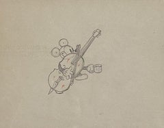 Walt Disney Production Drawing of Mickey Mouse from Mickey's Good Deed (1932)