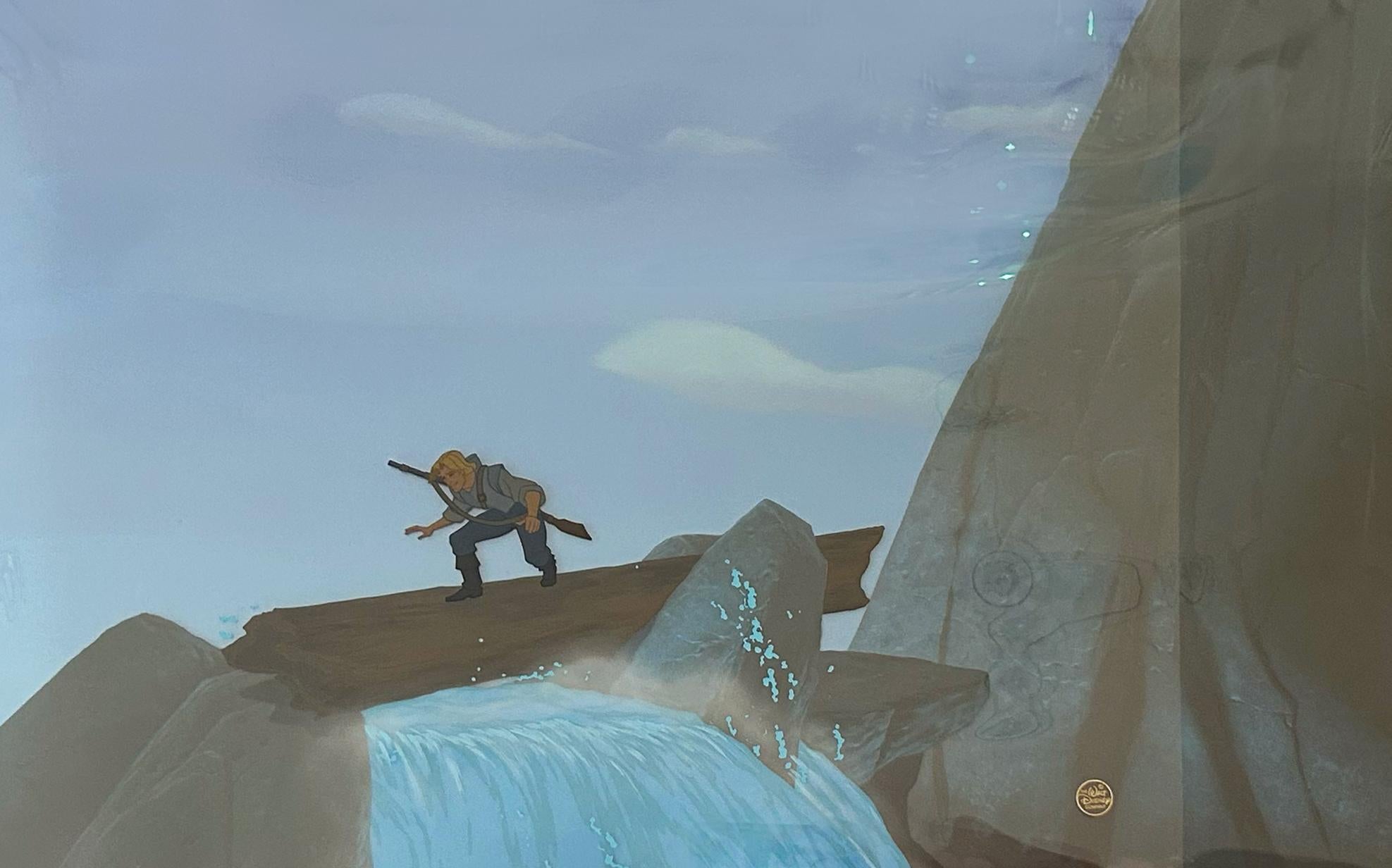 Pocahontas Original Four Production Cel Set-Up on Production Background