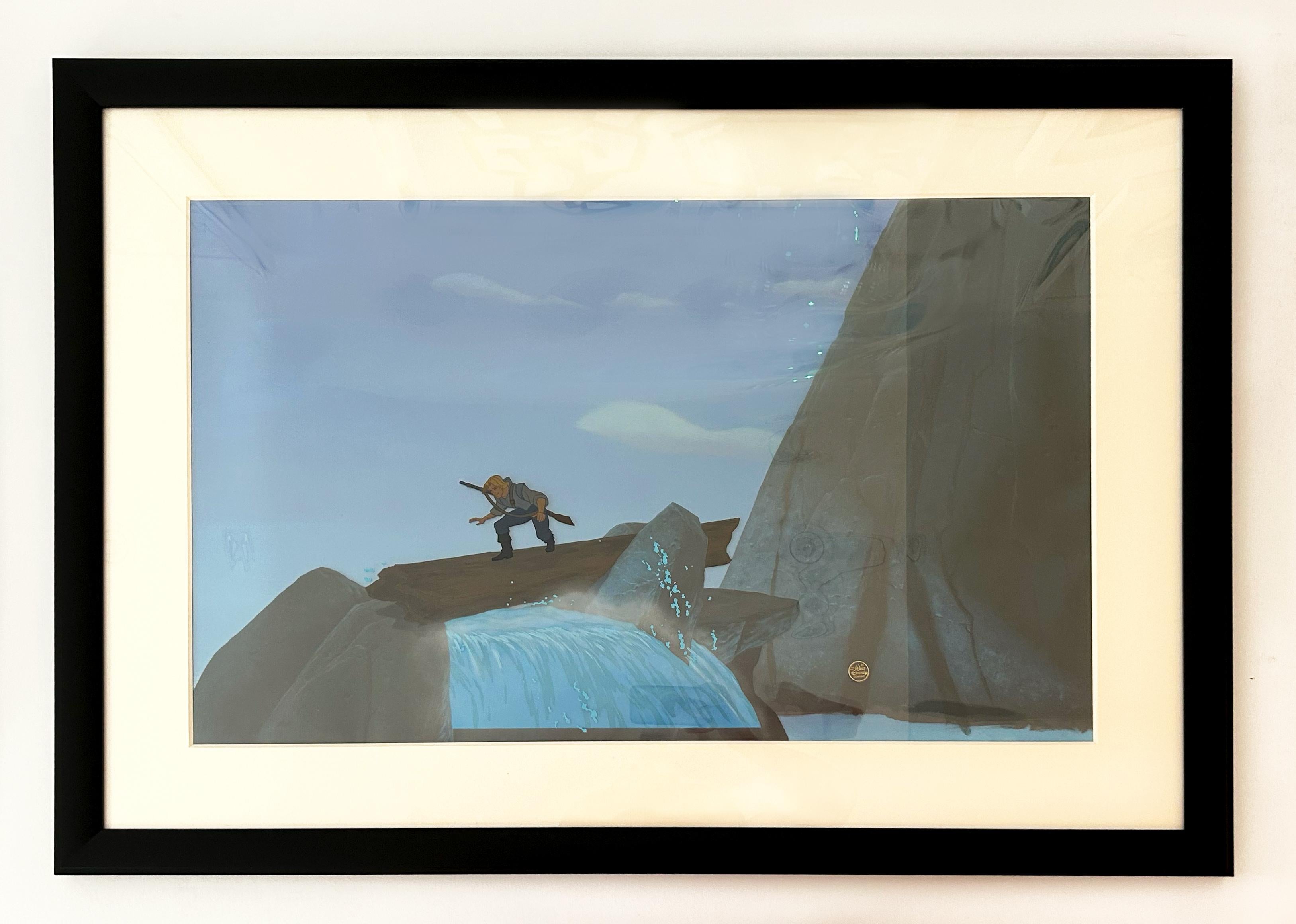 Pocahontas Original Four Production Cel Set-Up on Production Background (Pop-Art), Art, von Walt Disney