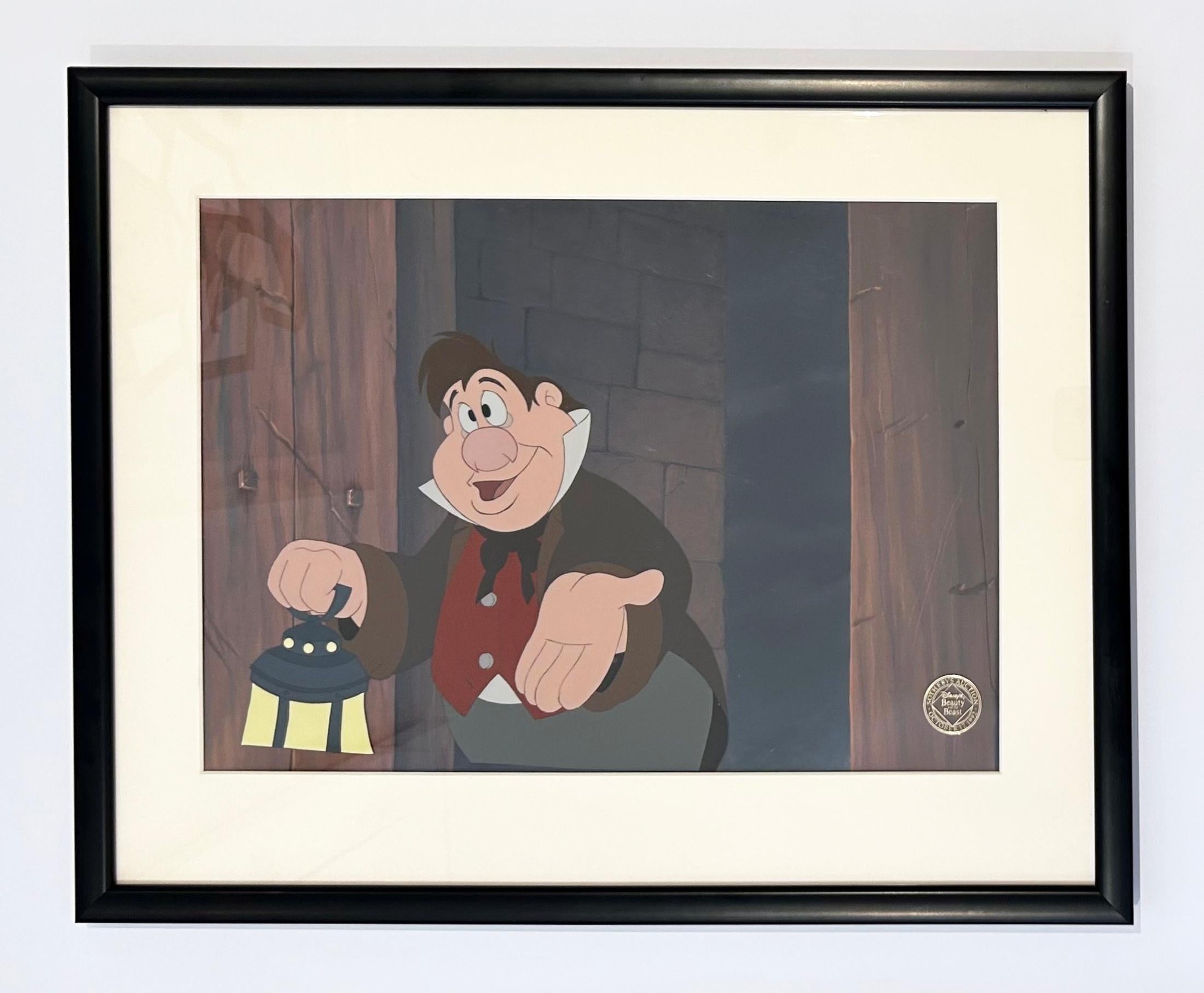 Beauty and the Beast Original Production Cel on Production Background (Pop-Art), Art, von Walt Disney