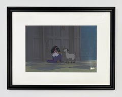 Hunchback of Notre Dame Original Production Cel on Production Background