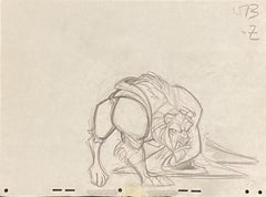 Walt Disney Production Drawing from Beauty and the Beast 