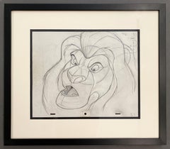 Walt Disney Production Drawing from The Lion King featuring Mufasa