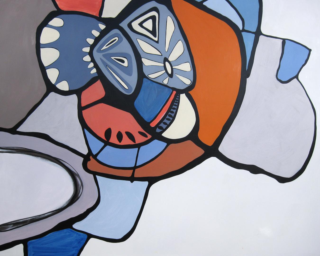 Angela Beloian Abstract Painting - COWABUNGA - colorful abstract painting