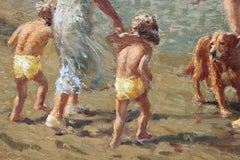 Impressionist Family Beach Scene