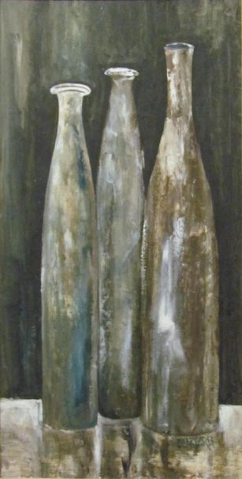Untitled Still Life with Bottles - Painting by Don Deardorff