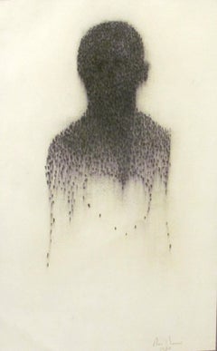 Abstract Black Charcoal Figurative Drawing