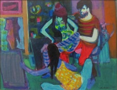 "Artist Studio" Figurative Abstract