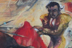 "Matador Vs. Bull" Abstract Impressionist Painting