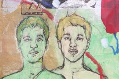 "Sands of Love" Contemporary Abstract Figurative Painting