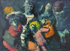 "Gathering Place" Impressionist Figurative Abstract